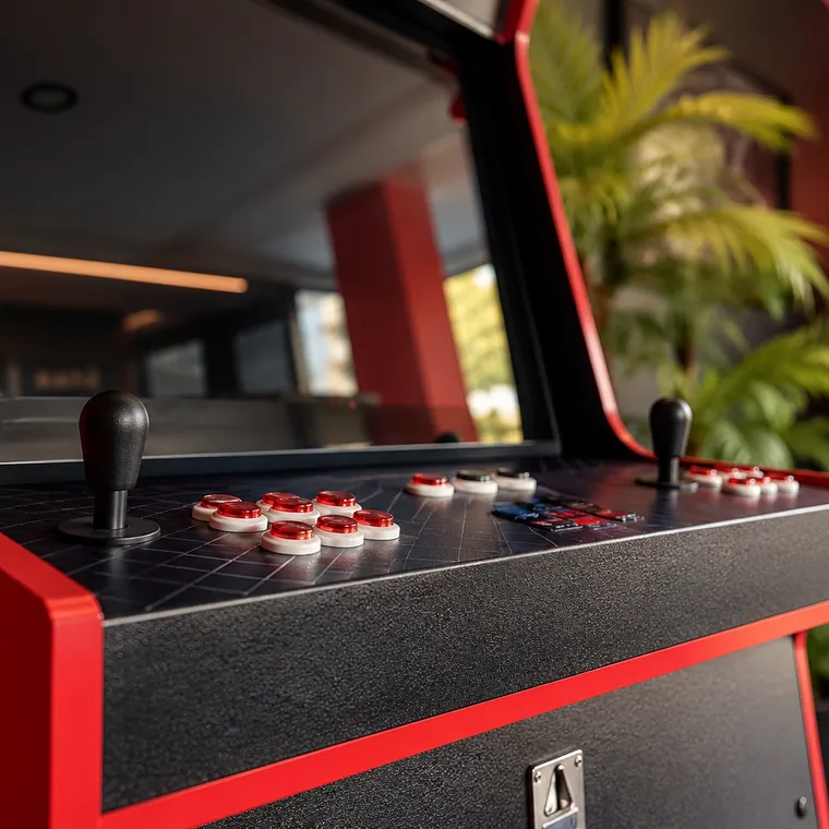 Arcade cabinet in the studio